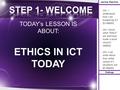 Click to edit Master text styles –Second level Third level –Fourth level »Fifth level Learning Objectives L01- I understand how I am tracked by ICT (D.