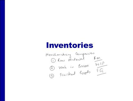 Inventories. Basis of Accounting for Inventories Periodic Cost Flow Methods STUDY OBJECTIVE 2 Revenues from the sale of merchandise are recorded when.