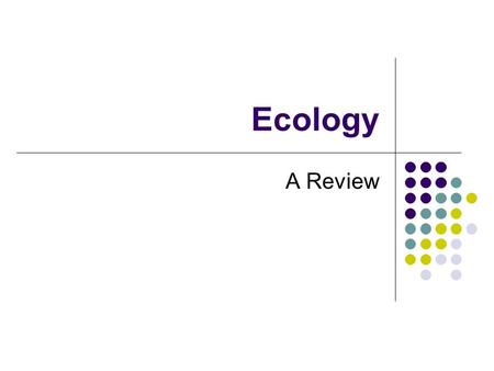 Ecology A Review. Habitat The place in which an organism lives. Some organisms can share the same habitat but they will have different microhabitats.