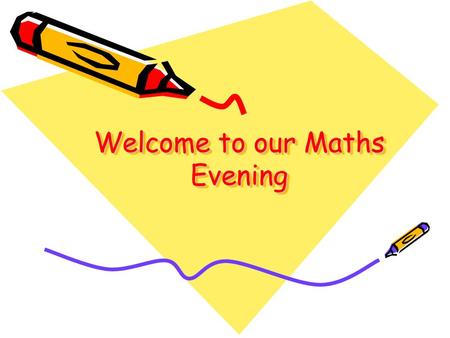 Welcome to our Maths Evening. What does calculation mean?....a mathematical determination of the amount or number of something. Manipulating numbers to.