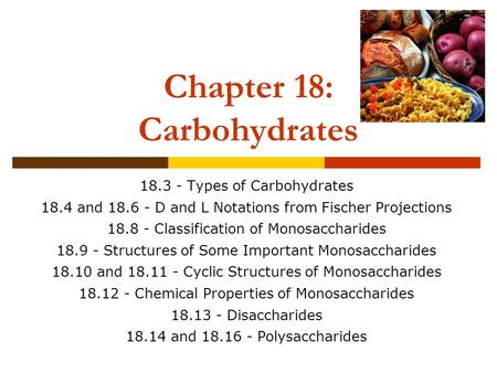 Chapter 18: Carbohydrates