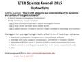 LTER Science Council 2015 Instructions Address question: “How is LTER advancing our understanding of the dynamics and controls of inorganic nutrients?”