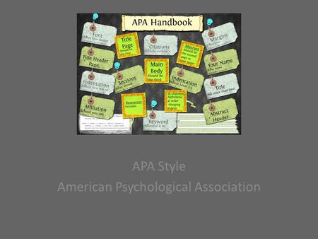 APA Style American Psychological Association. Where can you find information about APA format?  Libraries/Bookstore  Writing Style Manual  Purdue Owl.