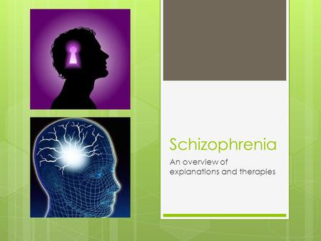 Schizophrenia An overview of explanations and therapies.