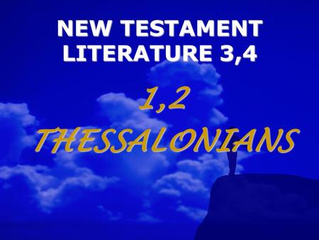 NEW TESTAMENT LITERATURE 3,4 1,2THESSALONIANS WHAT ARE 1,2 THESSALONIANS ALL ABOUT? A UTHOR B ACKGROUND O UTLINES U NIQUENESS T HEMES Paul, 2 nd missionary.