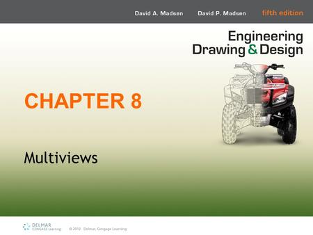 CHAPTER 8 Multiviews. Learning Objectives Select appropriate views for presentation Prepare single- and multiview drawings Create detail views Draw view.