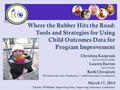 Christina Kasprzak ECTA/ECO/DaSy Lauren Barton ECO/DaSy Ruth Chvojicek WI Statewide Part B Indicator 7 Child Outcomes Coordinator March 17, 2014 Encore.
