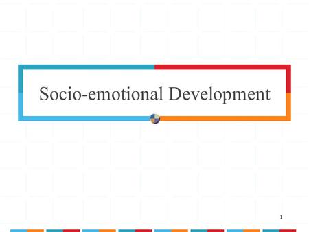 1 Socio-emotional Development. 2 Adolescent Socio-emotional Development Personality & Identity Development.