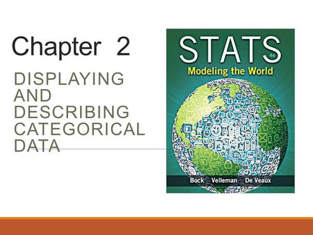 Chapter 2 DISPLAYING AND DESCRIBING CATEGORICAL DATA.