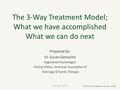 The 3-Way Treatment Model; What we have accomplished What we can do next Prepared by: Dr. Susan Gamache Registered Psychologist Clinical Fellow, American.