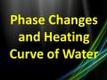Phase Changes and Heating Curve of Water. Temperature Temperature – the measure of particles moving – Higher temperature = Fast moving particles – Lower.