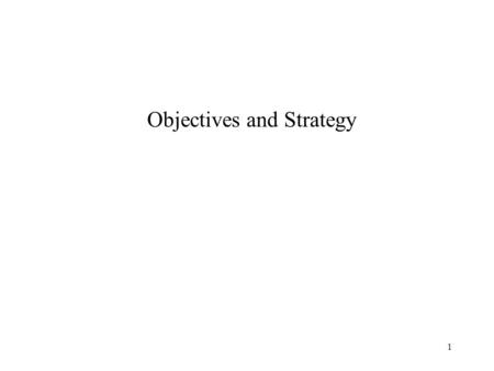 1 Objectives and Strategy. 2 Product Life Cycle ODI Dell FedEx Jones Blair AA.