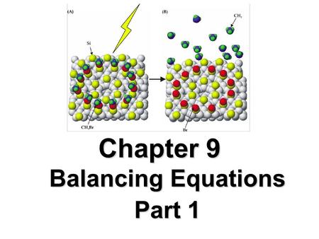 Chapter 9 Balancing Equations Part 1. Terms A chemical reaction is a process that always results in the change of chemical substances. A chemical equation.