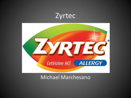 Zyrtec Michael Marchesano. History The formal name for Zyrtec is cetirizine It is a second generation antihistamine Zyrtec was only sold by prescription.