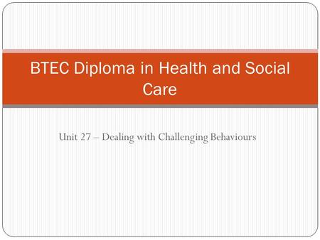 BTEC Diploma in Health and Social Care