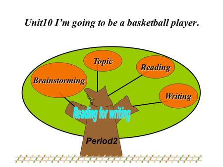 Topic Reading Brainstorming Writing Unit10 I’m going to be a basketball player. Period2.