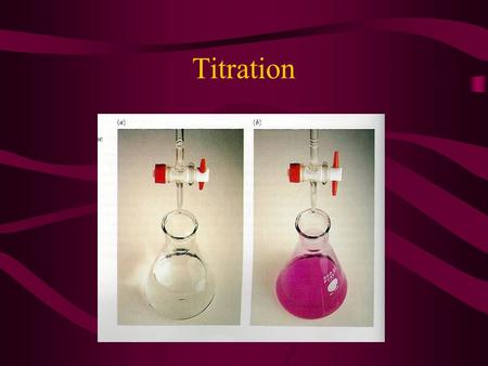 Titration What is It? Acid and base combined together Graph of pH as a function of volume of titrant is called a titration curve.