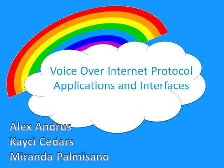 Voice Over Internet Protocol Applications and Interfaces.