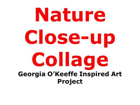 Nature Close-up Collage Georgia O’Keeffe Inspired Art Project.