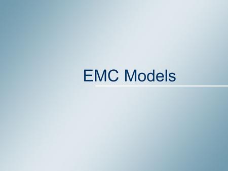 EMC Models. March 2008 2 IC designers want to predict EMC before fabrication Models – What for ? Noise margin Switching Noise on Vdd IC designers want.