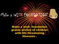 Make a WISH FOUNDATION Make a wish foundation grants wishes of children with life threatening illnesses.