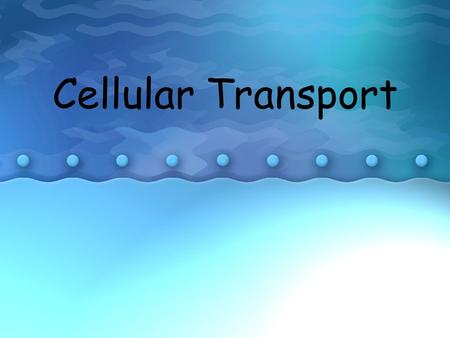 Cellular Transport. Why must a cell control materials moving into and out of itself? The survival of a cell depends on its ability to maintain proper.