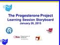 The Progesterone Project Learning Session Storyboard January 26, 2015.