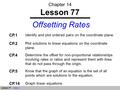 Slide 1 Lesson 77 Offsetting Rates CP.4 Determine the offset for non-proportional relationships involving rates or ratios and represent them with lines.