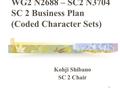 1 WG2 N2688 – SC2 N3704 SC 2 Business Plan (Coded Character Sets) Kohji Shibano SC 2 Chair.
