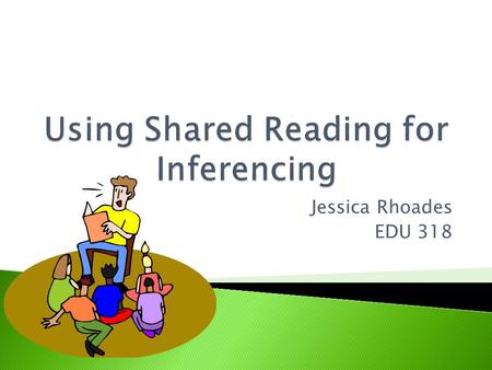 Jessica Rhoades EDU 318.  Encourage the use of shared reading and think aloud strategies to encourage inferencing in emergent through proficient readers.