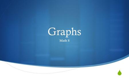  Graphs Math 8. Introduction to types of graphs  Graphs are pictures of data  They can help you communicate your ideas  We are going to identify advantages.