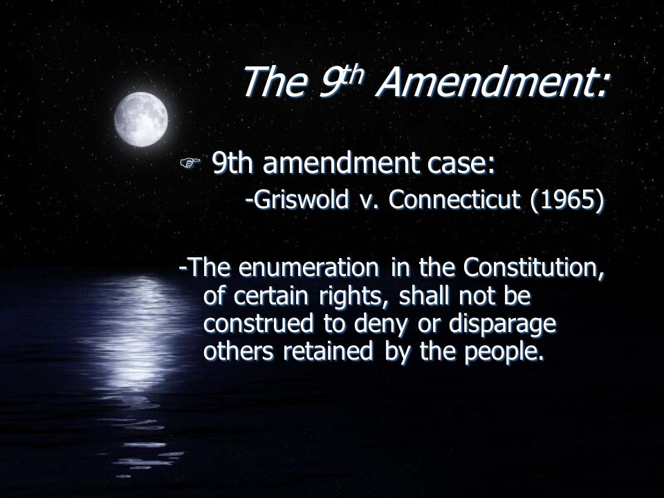 the 9th amendment
