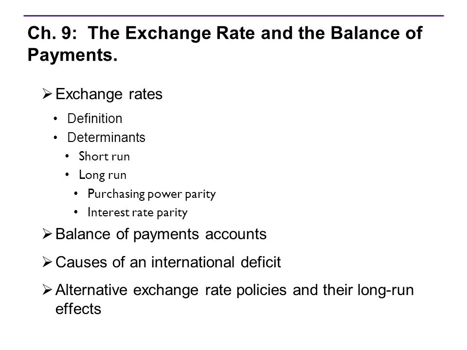 Ch. 9: The Exchange Rate and the Balance of Payments. - ppt video online  download