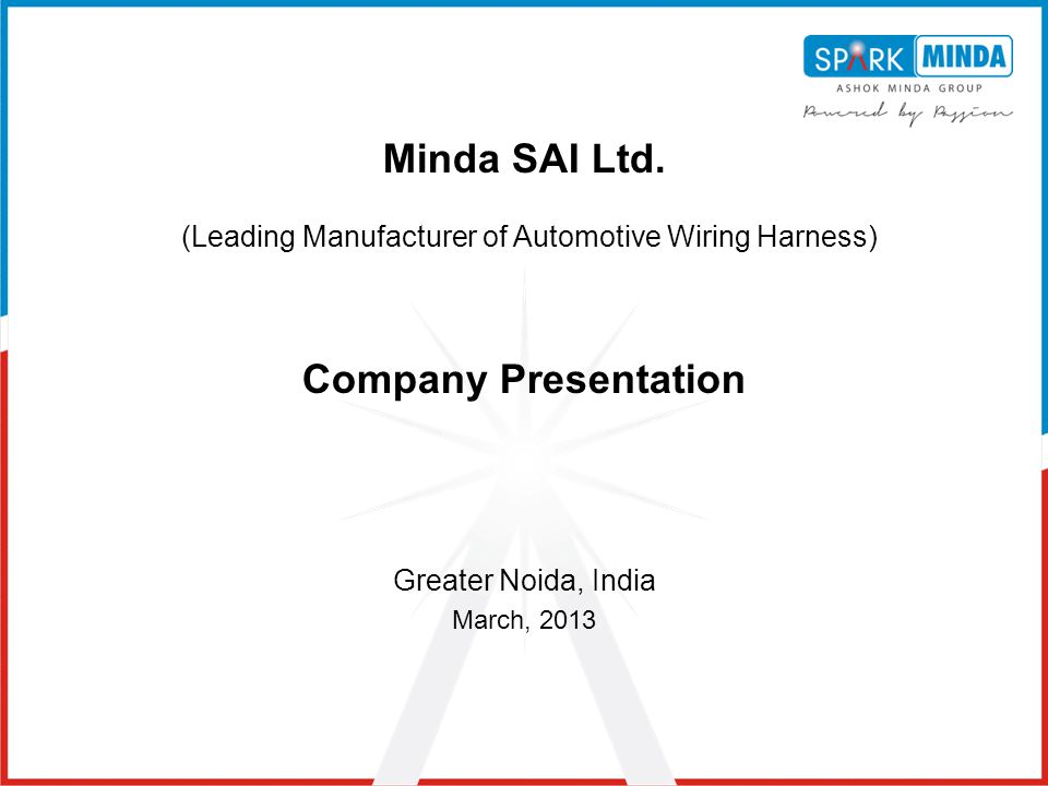 Minda Sai Ltd Leading Manufacturer Of