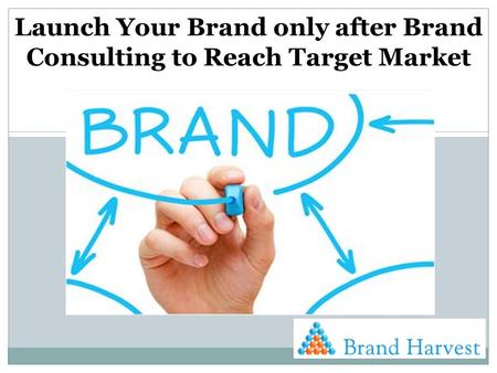 Launch Your Brand only after Brand Consulting to Reach Target Market.