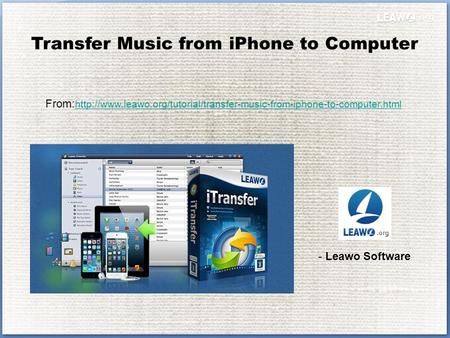Transfer Music from iPhone to Computer From: