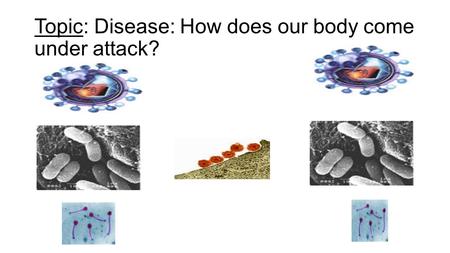 Topic: Disease: How does our body come under attack?