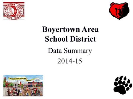 Boyertown Area School District Data Summary 2014-15.