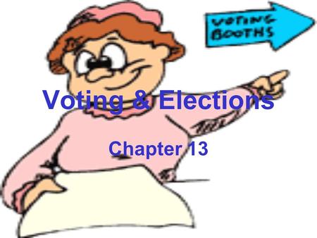 Voting & Elections Chapter 13. Voting & Elections Introduction The 2000 election was truly historic. –One candidate won the popular vote and the other.