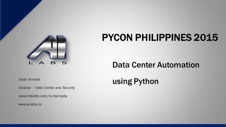 Data Center Automation using Python