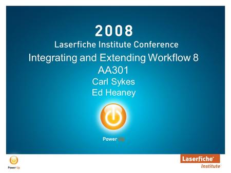 Integrating and Extending Workflow 8 AA301 Carl Sykes Ed Heaney.