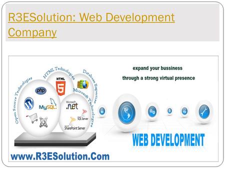 R3ESolution: Web Development Company. ABOUT US R3ESolution is your one stop platform for all web related needs. We understand that developing, hosting.