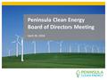 Peninsula Clean Energy Board of Directors Meeting April 28, 2016.