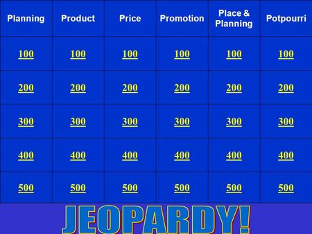 PlanningProductPricePromotion Place & Planning Potpourri 100 200 300 400 500 100 200 300 400 500 200 300 400 500 200 300 400 500 200 300 400 200 300 400.