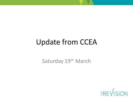 Update from CCEA Saturday 19 th March. Agenda GCSE Food and Nutrition GCE Nutrition and Food Science Entry Level Home Economics NI Year of Food and Drink.