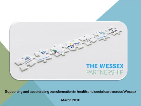 Supporting and accelerating transformation in health and social care across Wessex March 2016.