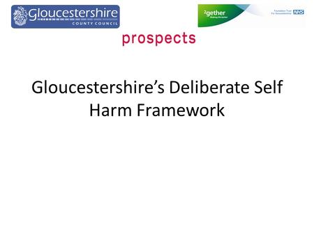Gloucestershire’s Deliberate Self Harm Framework.