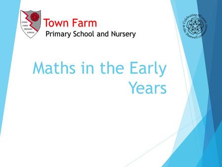 Maths in the Early Years Town Farm Primary School and Nursery.