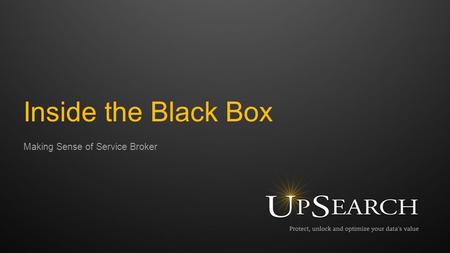 Making Sense of Service Broker Inside the Black Box.