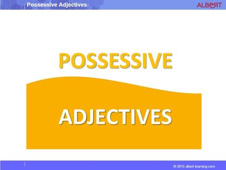 Possessive Adjectives © 2015 albert-learning.com.